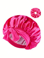 Bonnet satin cheveux afro ajustable – Confort et maintien nocturne