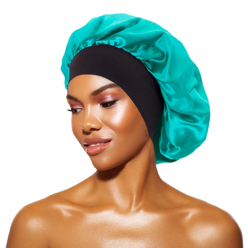Bonnet satin cheveux afro et frisés – Anti-casse et anti-frisottis