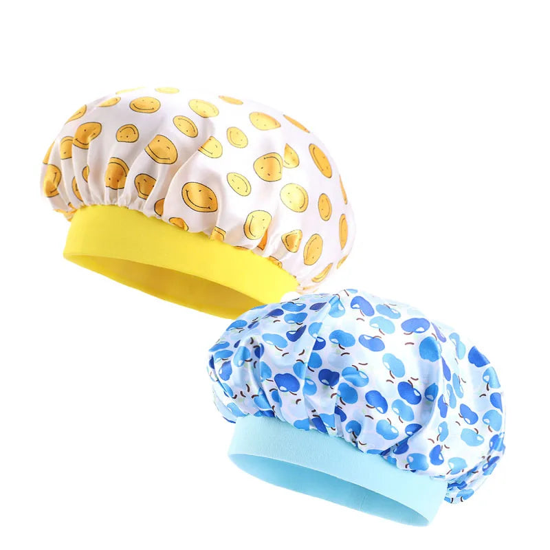 Bonnet en satin enfant afro 2 pièces – Idéal pour cheveux texturés et crépus