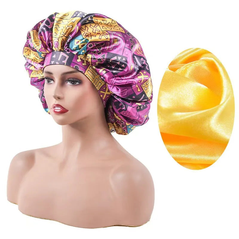 Bonnet satin cheveux crépus et frisés – Brillance et nutrition capillaire