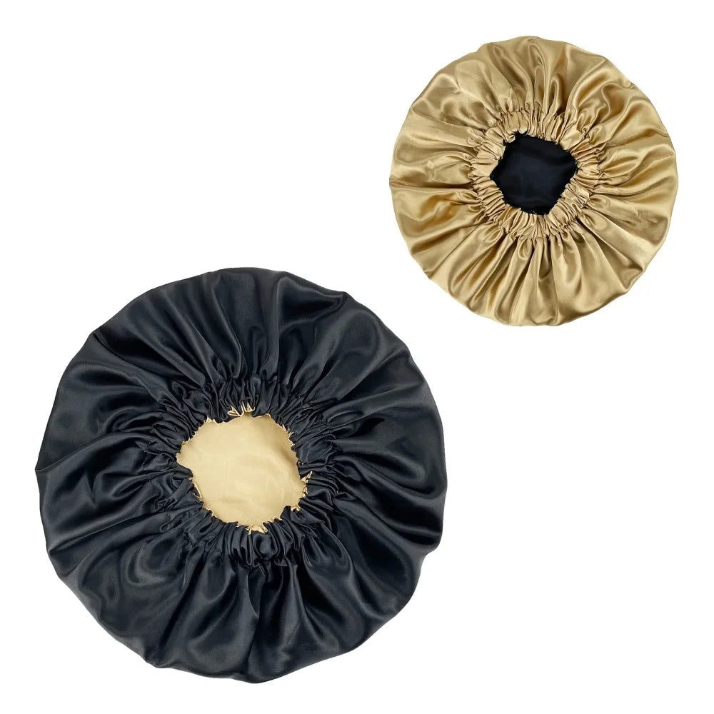 Bonnet de nuit en satin wax – Élégance africaine et confort nocturne