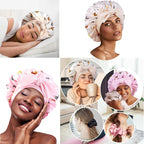 Bonnet satin cheveux bouclés femme – Confort et soin capillaire nocturne