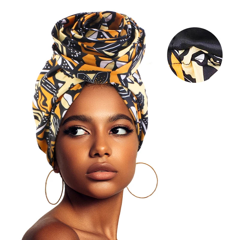 Bonnet satin cheveux crépus femme – Douceur et hydratation renforcée