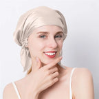 Bonnet satin femme avec attache – Tenue ferme et douceur soyeuse