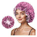 Bonnet de nuit satin réversible – Deux styles, un soin capillaire