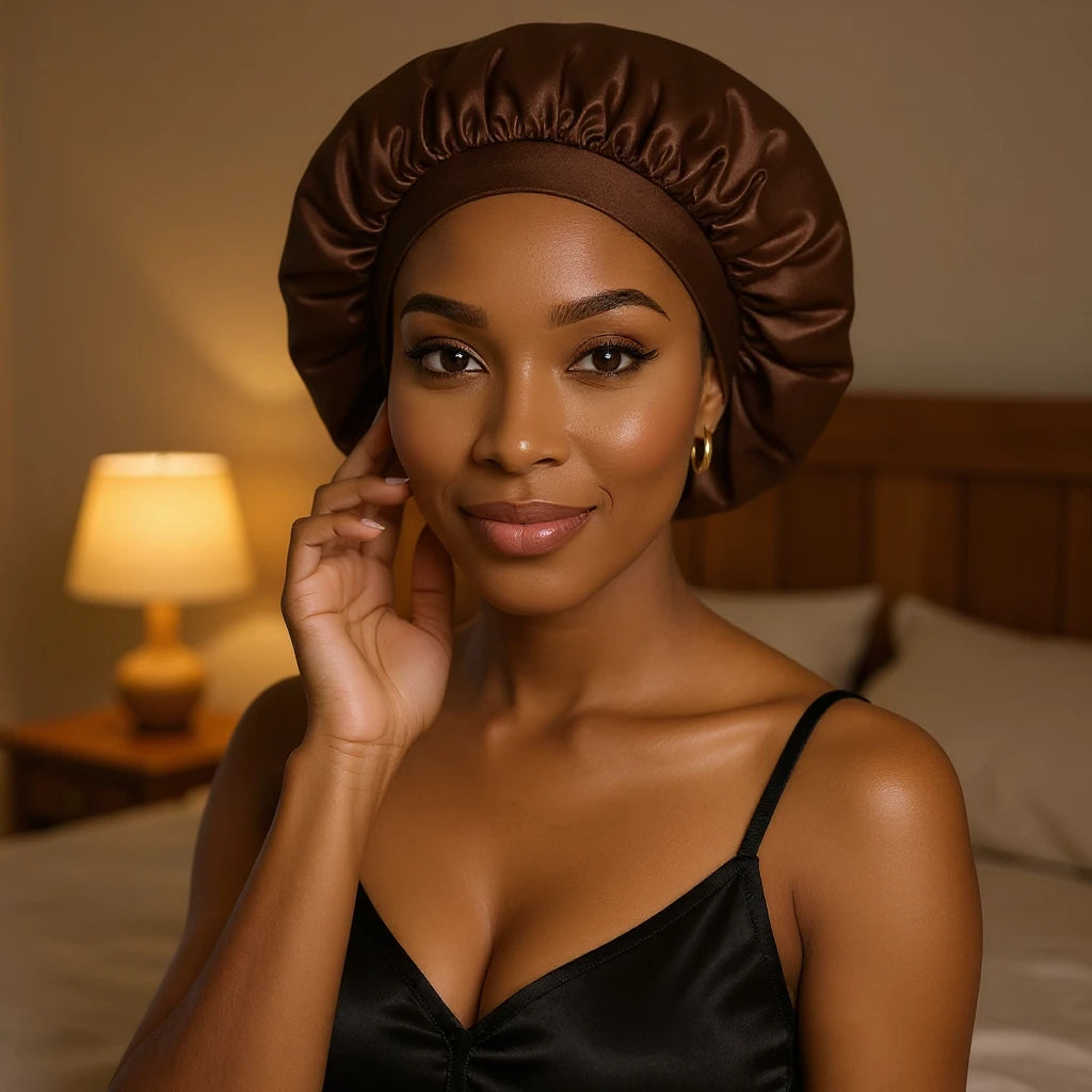 Bonnet à intérieur satin femme, vue de face