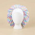 Bonnet de nuit en satin irisé coloris Blanc — packshot premium
