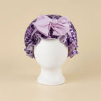Bonnet de nuit en satin réglable à nœud coloris Violet — packshot premium
