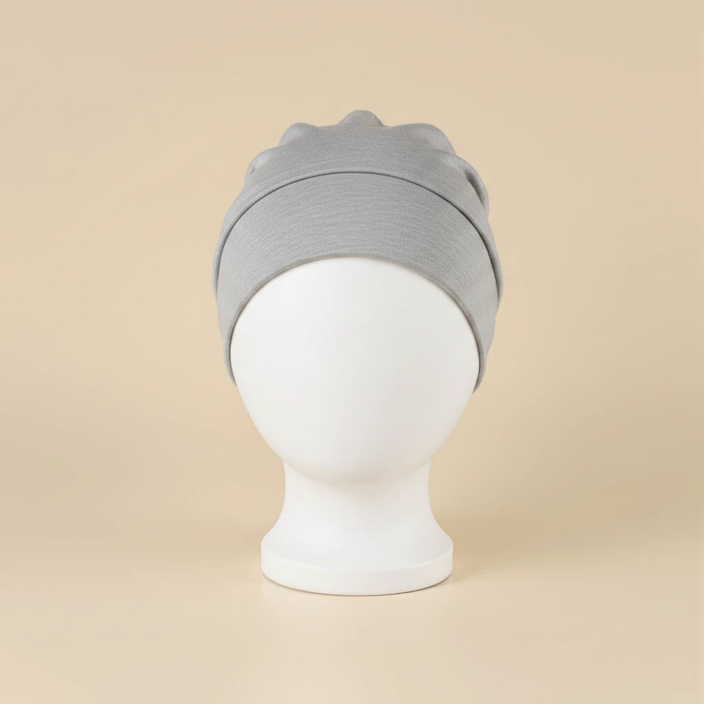 Bonnet souple doublé satin, coloris gris