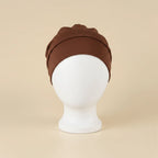 Bonnet souple doublé satin, coloris marron