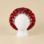 Bonnet en satin pour cheveux bouclés coloris Bordeaux — packshot premium