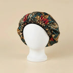 Bonnet en satin à motifs pour cheveux crépus coloris Ethnique multicolore — packshot premium