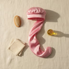Bonnet en satin pour cheveux lisses, coloris rose