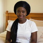 Pack de 4 bonnets en satin pour dreadlocks, vue de face