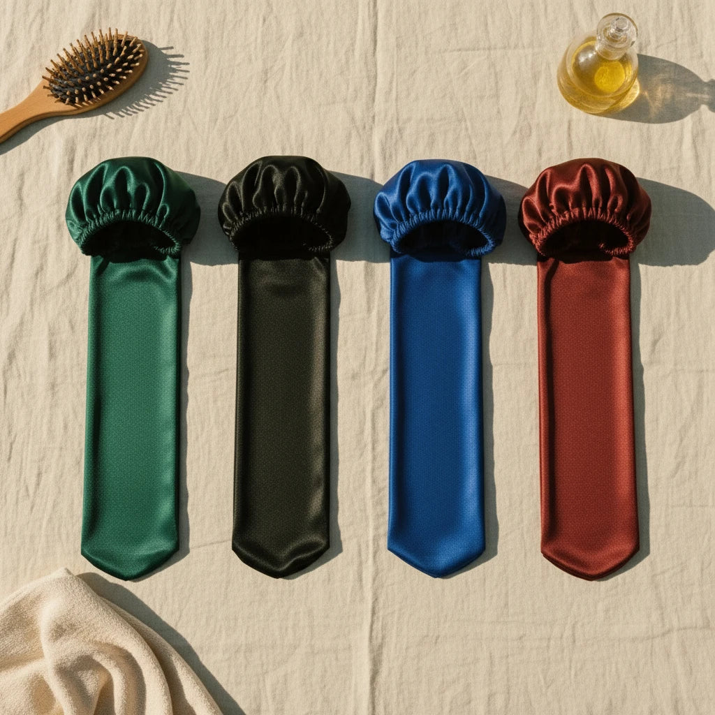 Pack de 4 bonnets en satin pour dreadlocks, assortiment pack 1