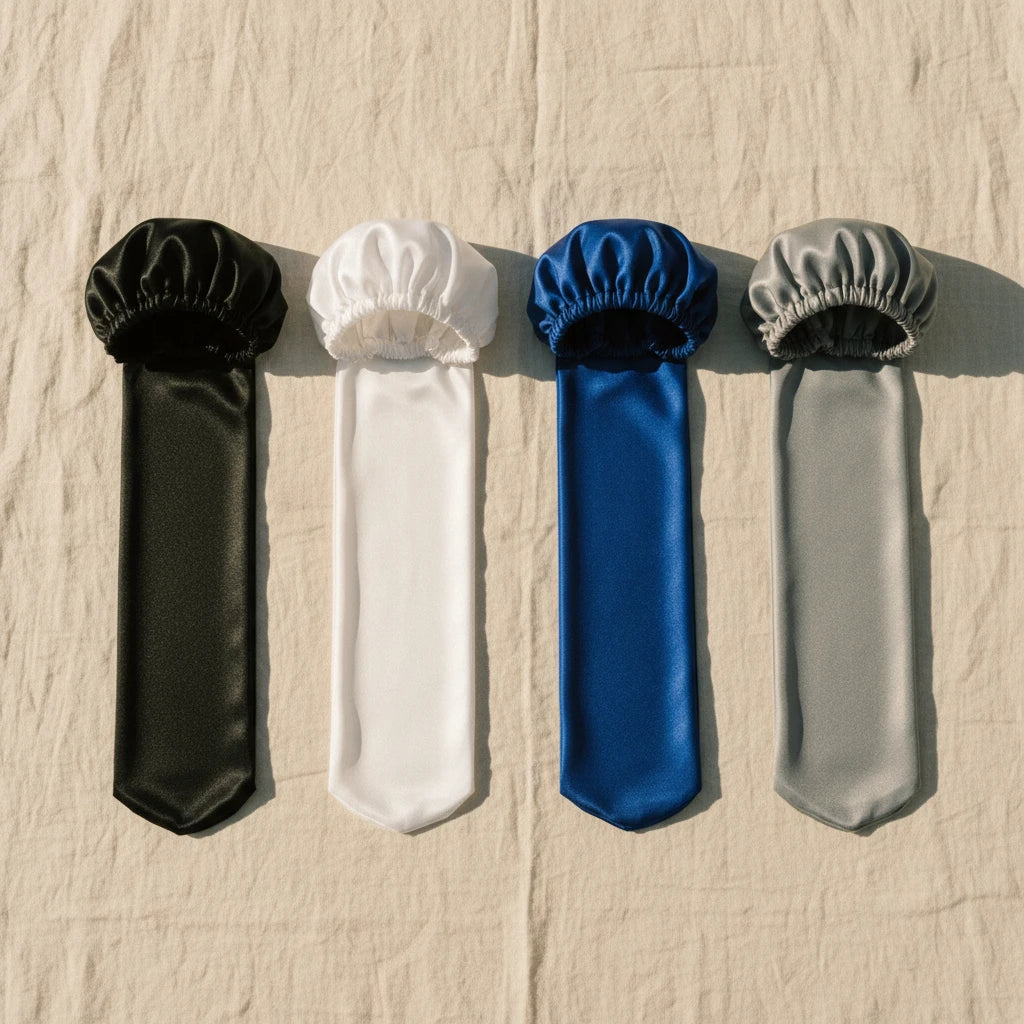 Pack de 4 bonnets en satin pour dreadlocks, assortiment pack 2