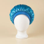 Bonnet en satin enfant, coloris bleu