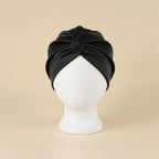 Sous-bonnet satin pour femme voilée, coloris noir