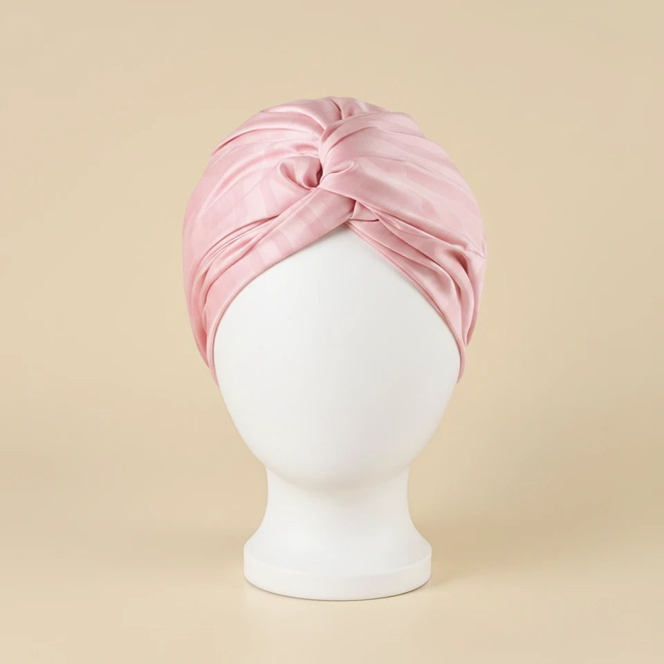Sous-bonnet satin pour femme voilée, coloris rose