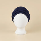 Bonnet en satin homme à nouer, coloris bleu marine