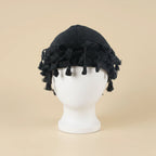 Bonnet en satin homme pour cheveux courts, coloris noir