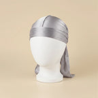 Durag en satin homme, coloris gris