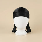 Durag en satin homme, coloris noir