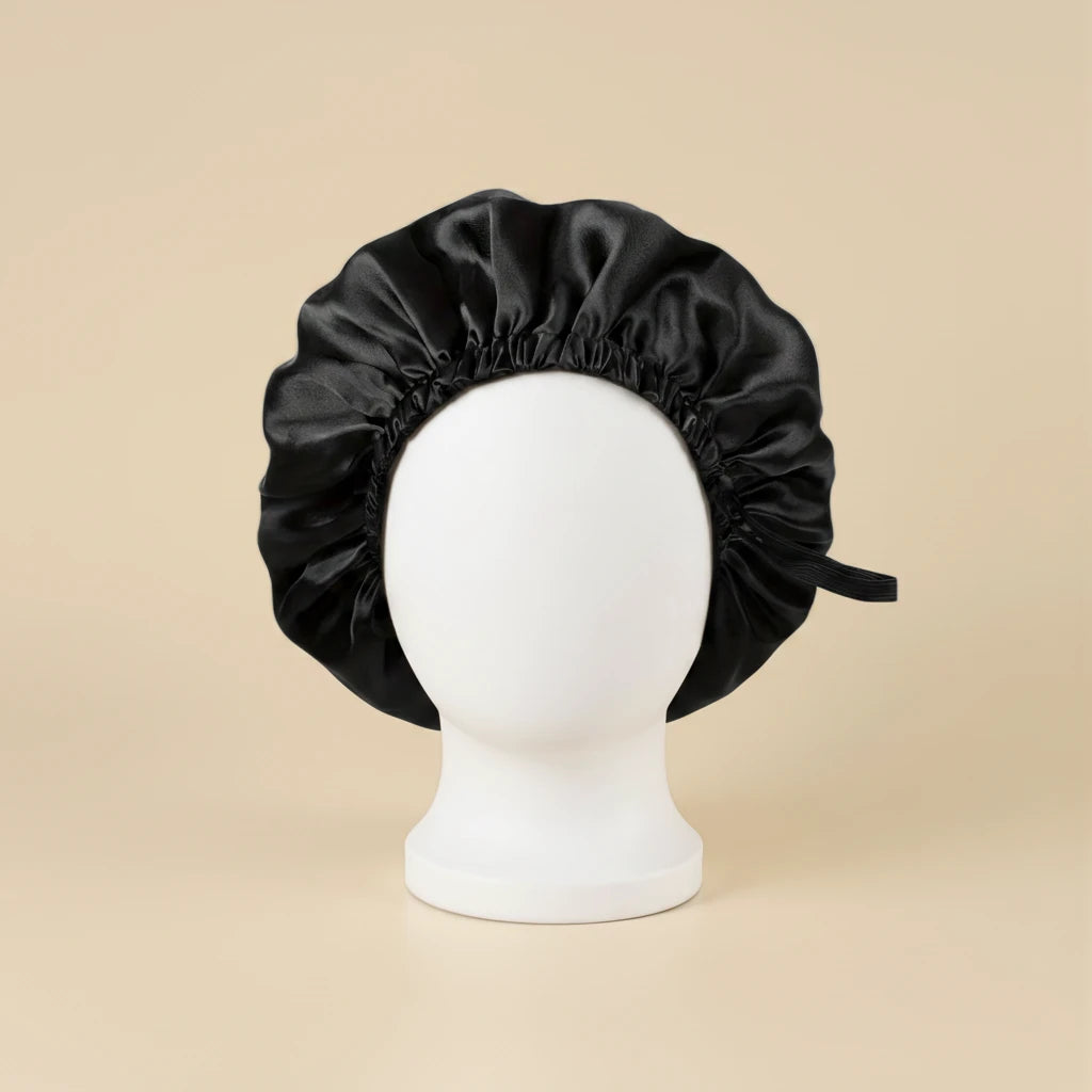 Bonnet en satin homme, coloris noir