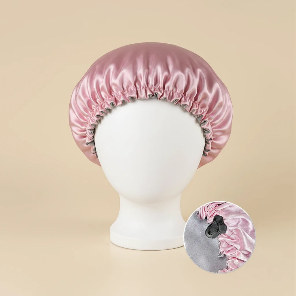 Bonnet en satin homme, coloris rose