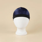Bonnet en satin homme calotte ajustée, coloris bleu marine