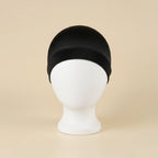Bonnet en satin homme calotte ajustée, coloris noir