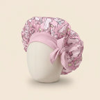 Bonnet en satin bébé motif licorne coloris Rose — packshot premium