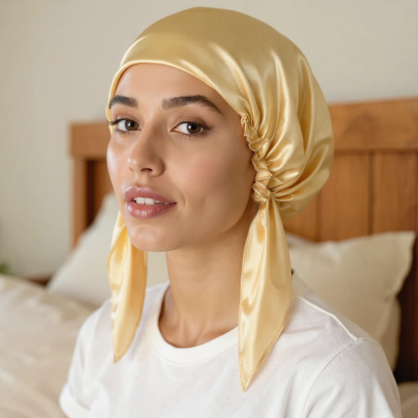 Bonnet de nuit en satin